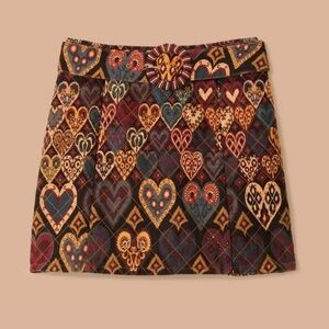 FARM Rio Hearts Ikat Mini Skirt Size 29